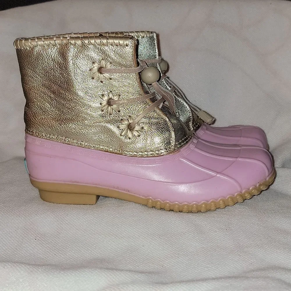 Jack Rogers Jr Miss Chloe Duck Rain Boots Girls Size 4